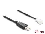 DeLOCK Lüfterkabel USB 2.0 Typ-A Stecker zu 3 Pin (2...