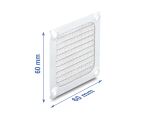 DeLOCK Lüftergitter 60 x 60 mm Aluminium –...