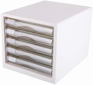 DELI Schubladenbox 5 Schubladen 27,5x34x26cm weiß