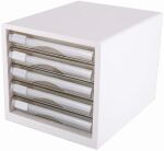 DELI Schubladenbox 5 Schubladen 27,5x34x26cm weiß