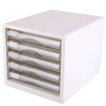DELI Schubladenbox 5 Schubladen 27,5x34x26cm weiß