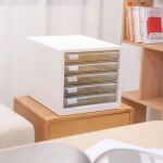 DELI Schubladenbox 5 Schubladen 27,5x34x26cm weiß