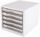 DELI Schubladenbox 5 Schubladen 27,5x34x26cm weiß