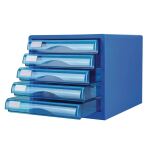 DELI Schubladenbox 5 Schubladen 27,5x34x26cm blau