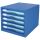 DELI Schubladenbox 5 Schubladen 27,5x34x26cm blau