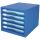 DELI Schubladenbox 5 Schubladen 27,5x34x26cm blau