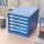 DELI Schubladenbox 5 Schubladen 27,5x34x26cm blau