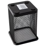 DELI Stifteköcher Mesh eckig 8x8x9,7cm schwarz