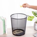 Deli E9190 Mülleimer Rund Stahl Schwarz