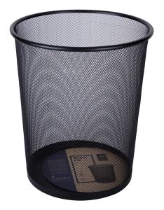Deli E9189 Mülleimer Rund Stahl Schwarz