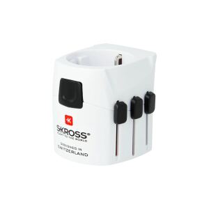 SKROSS World Travel Adapter with Ground Plugs (no CH & IT)