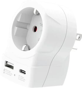 SKROSS Adapter Europe to USA + 2x USB Slot - 2.400 mMA