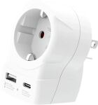 SKROSS Adapter Europe to USA + 2x USB Slot - 2.400 mMA