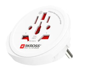 Skross 1.500211C-E Netzstecker-Adapter Universal Weiß