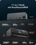 ICY BOX Heart Dock 2300, 11-in-1 DockingStation mit zwei Videoausgängen und LCD-Display