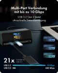 ICY BOX Heart Dock 2300, 11-in-1 DockingStation mit zwei Videoausgängen und LCD-Display