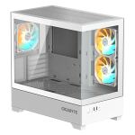 GIGABYTE C201 PANORAMIC ICE PC-Gehäuse – Mid-Tower, m-ATX, Unterstützung für 360-mm-Radiator, 3 vorinstallierte Lüfter, USB 3.0, unterstützt RGB Fusion