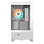GIGABYTE C201 PANORAMIC ICE PC-Gehäuse – Mid-Tower, m-ATX, Unterstützung für 360-mm-Radiator, 3 vorinstallierte Lüfter, USB 3.0, unterstützt RGB Fusion