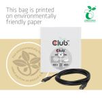 CLUB3D USB-C®-Sicherheitskabel 240 W, ohne Daten, 2 m / 6,56 ft