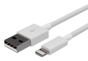 S/CONN maximum connectivity Flexline-USB Lade-Sync Kabel, USB A Stecker auf 8-Pin Stecker, 2.0, ABS, weiß, 4,0m