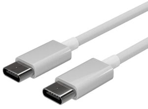 S/CONN maximum connectivity Flexline®-USB Lade-Sync Kabel, USB C Stecker auf USB-C Stecker, 2.0, ABS, weiß, 1,5m