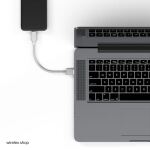 S/CONN maximum connectivity Flexline®-USB Lade-Sync Kabel, USB C Stecker auf USB-C Stecker, 2.0, ABS, weiß, 1,5m