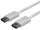 S/CONN maximum connectivity Flexline®-USB Lade-Sync Kabel, USB C Stecker auf USB-C Stecker, 2.0, ABS, weiß, 1,5m