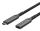 S/CONN maximum connectivity Flexline-USB-C Verlängerungskabel, USB C Stecker auf USB-C Buchse, 3.2, PD, Textil, 0,5m