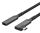 S/CONN maximum connectivity Flexline-USB-C Verlängerungskabel, USB C Stecker auf USB-C Buchse, 3.2, 90°, PD, Textil, 0,5m