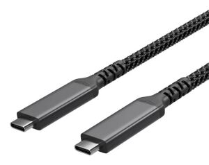 S/CONN maximum connectivity Flexline-USB-C Ladekabel, USB C Stecker auf USB-C Stecker, 3.2, 100W PD, Textil, 2m