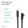 S/CONN maximum connectivity Flexline-USB-C Ladekabel, USB C Stecker auf USB-C Stecker, 3.2, 90°, 100W PD, Textil, 1m