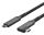 S/CONN maximum connectivity Flexline-USB-C Ladekabel, USB C Stecker auf USB-C Stecker, 3.2, 90°, 100W PD, Textil, 2m