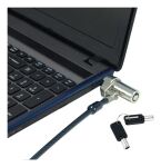 Conceptronic CUSTODIO02BNM Laptop-Schloss mit Schlüssel, Nano-Sicherheitsslot, Master-Key-System kompatibel, 1,8 m