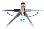 Conceptronic CUSTODIO02BNTM Dual-Head Laptop-Schloss mit Schlüssel, Nano-Sicherheitsslot, Master-Key-System kompatibel, 1,8 m