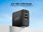 Acer ZL.ADTCC.00J Ladegerät für Mobilgeräte Universal Schwarz AC Schnellladung Drinnen