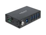 DELOCK Industrie Hub USB 5 Gbps 4x USB-A mit 8 kV ESD Schutz