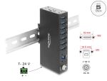 DELOCK Industrie Hub USB 5 Gbps 7x USB-A mit 8 kV ESD Schutz