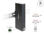 DELOCK Industrie Hub USB 5Gbps 10x USB-A mit 8 kV ESD Schutz