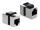 DeLOCK Keystone Modul Kupplung RJ45 Buchse zu RJ45 Buchse Cat.6 geschirmt Metall silber / schwarz