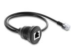 DELOCK Kabel RJ12 Stecker > Buchse zum Einbau 50 cm schwarz