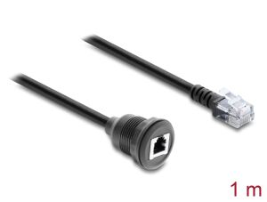 DELOCK Kabel RJ12 Stecker > Buchse zum Einbau 1 m schwarz