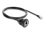 DELOCK Kabel RJ12 Stecker > Buchse zum Einbau 1 m schwarz