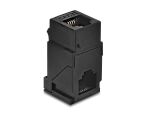 DeLOCK Keystone Modul Kupplung RJ14 Buchse zu RJ14 Buchse 90° gewinkelt Cat.3 Kunststoff schwarz