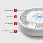 X-Sense CO03D Rauchmelder Kohlenstoffmonoxid-Melder Kabelgebunden