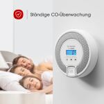 X-Sense CO03D-W Rauchmelder Kohlenstoffmonoxid-Melder Interkonnektabel Kabellos