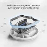 X-Sense CO03D-W Rauchmelder Kohlenstoffmonoxid-Melder Interkonnektabel Kabellos