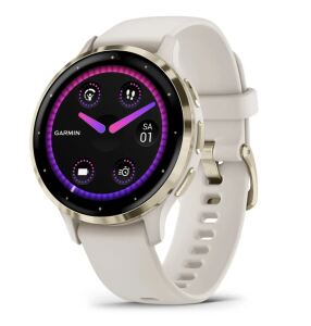 Garmin Venu 3S 3,05 cm (1.2") AMOLED 41 mm Digital 390 x 390 Pixel Touchscreen Gold, Elfenbein WLAN GPS