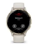 Garmin Venu 3S 3,05 cm (1.2") AMOLED 41 mm Digital 390 x 390 Pixel Touchscreen Gold, Elfenbein WLAN GPS