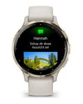 Garmin Venu 3S 3,05 cm (1.2") AMOLED 41 mm Digital 390 x 390 Pixel Touchscreen Gold, Elfenbein WLAN GPS