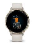 Garmin Venu 3S 3,05 cm (1.2") AMOLED 41 mm Digital 390 x 390 Pixel Touchscreen Gold, Elfenbein WLAN GPS